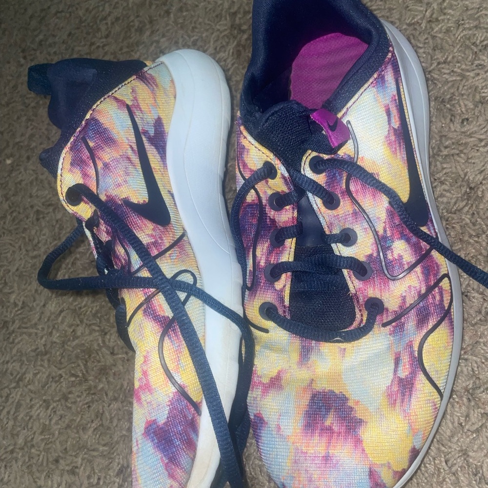 Nike Black and Purple Sneakers Vibrant Design